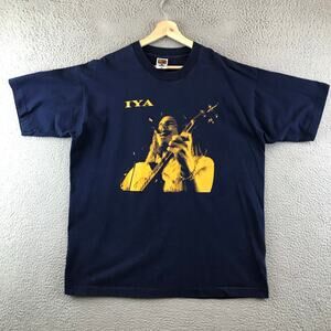 Vintage IYA‎ Singer Reggae Single Stitch T shirt Blue XL